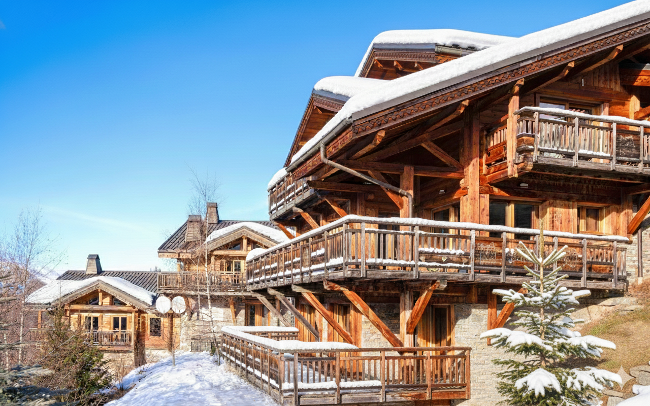 Vue extérieure sous la neige - Chalet Husky